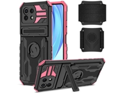 Capa Xiaomi Mi 11 Lite HFS-HOUSE Kickstand (Rosa)