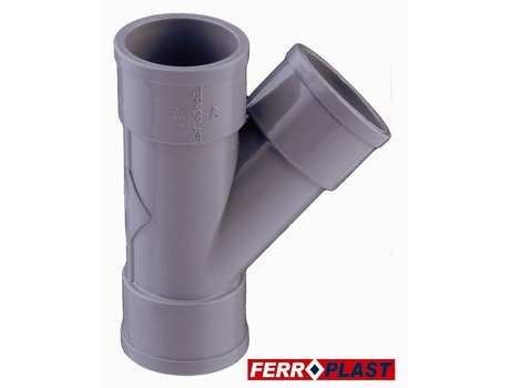Enxerto Pvc Y Cinzento H-H 45º 40 Mm 205029 FERROPLAST