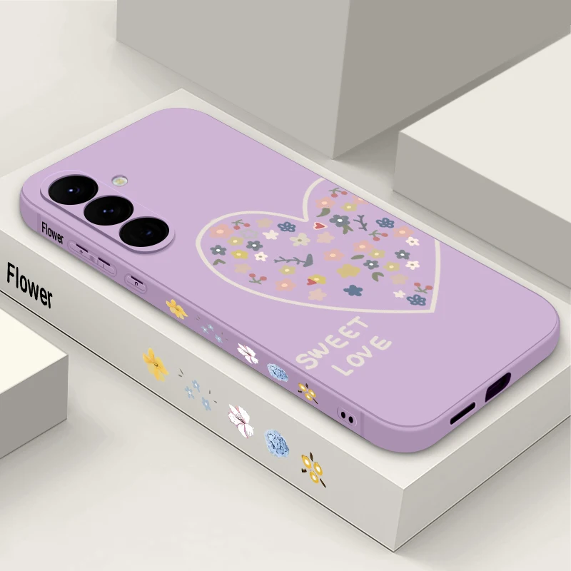 Capa Para Celular Galaxy A55 Com Estampa De Corações (roxa)