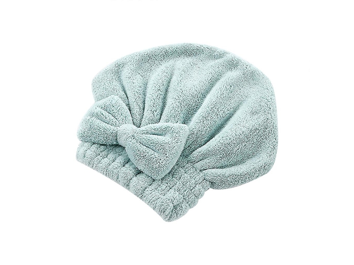 Toalha De Cabelo Em Microfibra, Absorvente E Macia Para Secagem Rápida Elysve