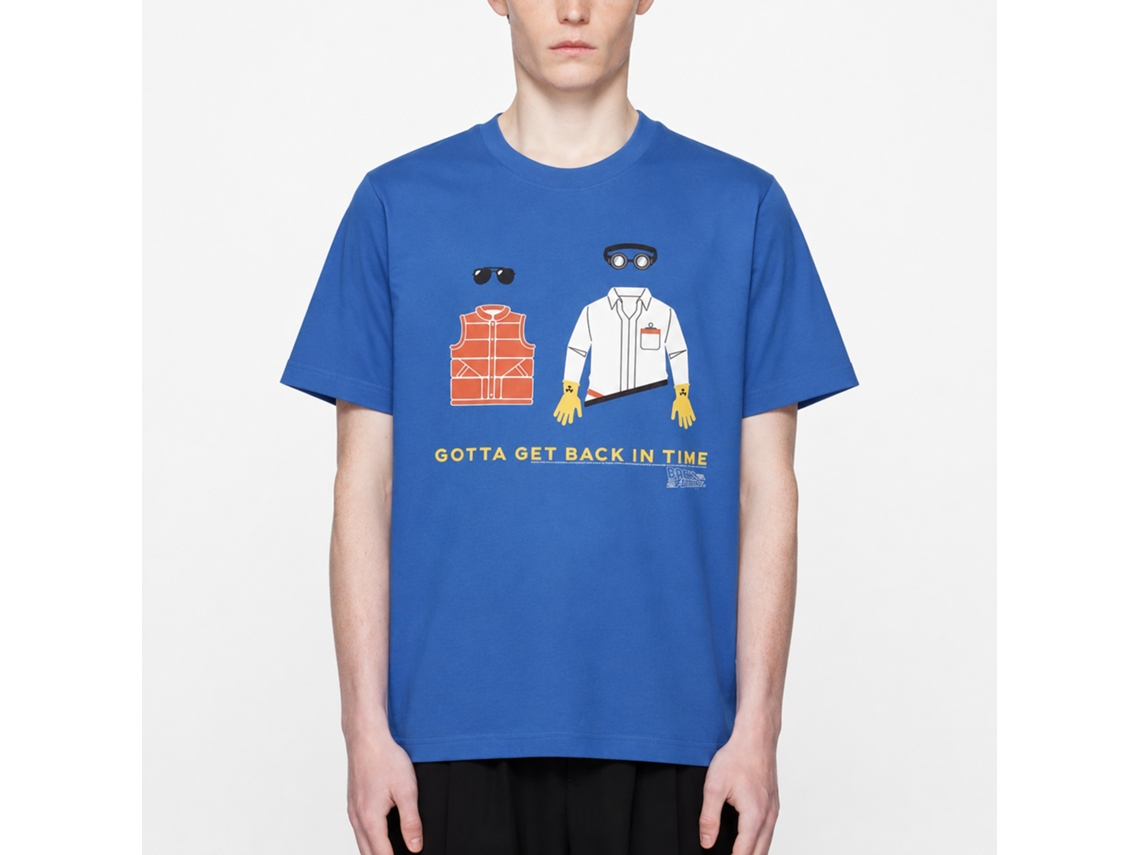 Rockinstone Back To The Future Movie Gotta Get Back Solid Royal Adult T-shirt Size:s