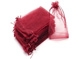 2026 100 Bolsas de Proteção para Frutas e Verduras Anti ave e Praga com Malha Arejada Reutilizáveis Ferramentas de Jardinagem Vinho Vermelho 15x20cm
