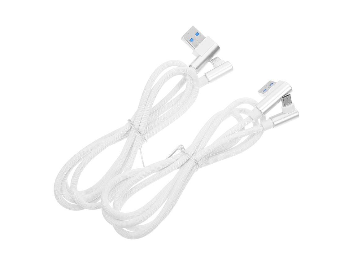 Com 2 Cabos De Carregamento Micro Usb De 90° Para Dispositivos Portáteis, Carregamento Universal, Transferência Rápida Gokoco