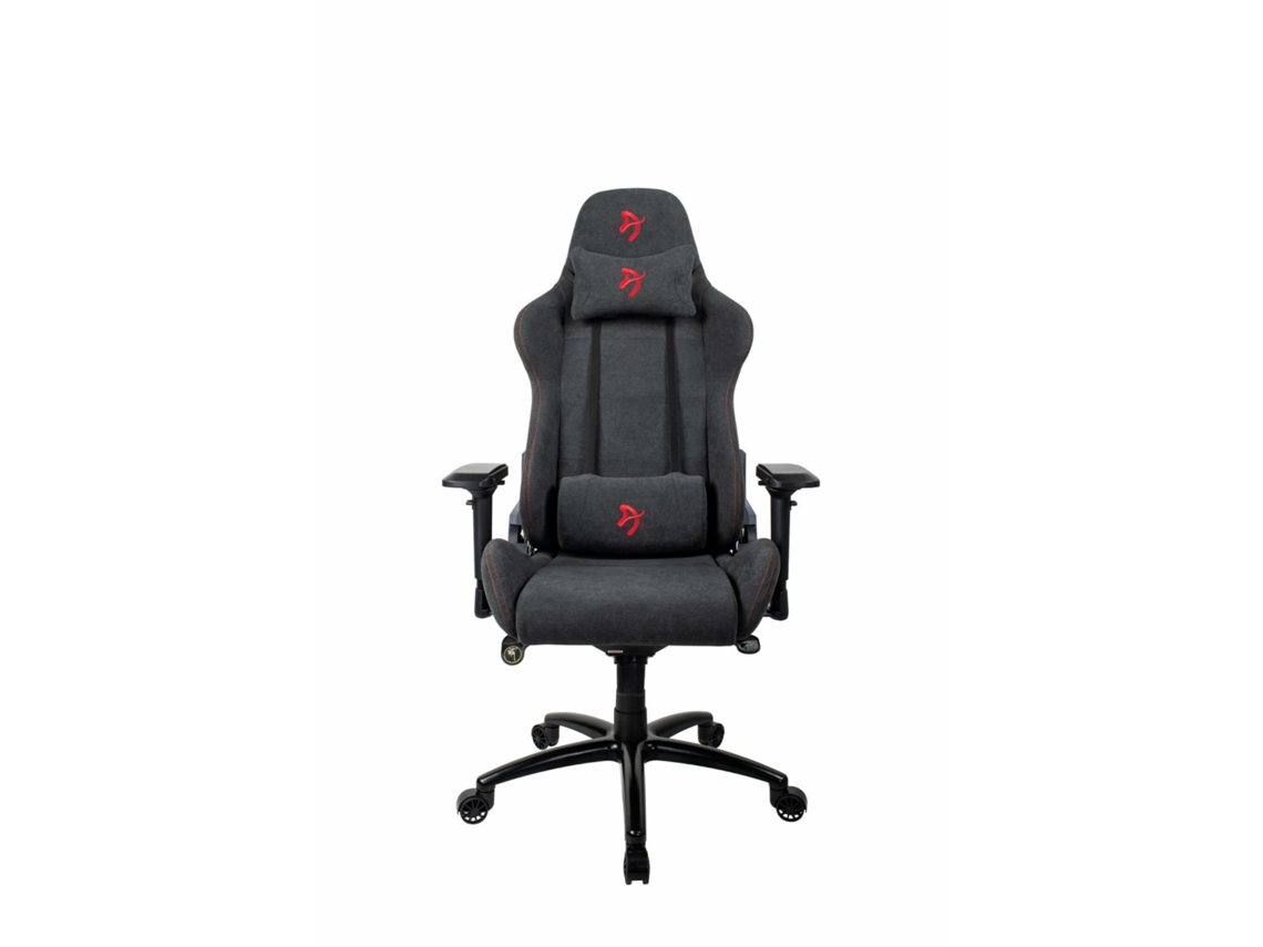 AROZZI Verona -Sig-Sfb-Rd Cadeira para videogame PC Cadeira para videogame Assento estofado acolchoado cinza vermelho