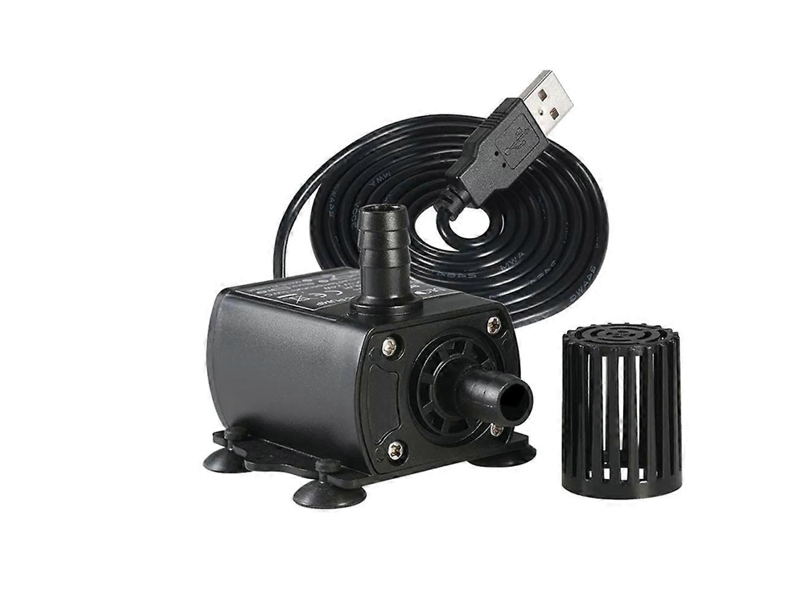 Bomba de Água Submersível Mini Usb para Fonte, Pequeno Aquário, Rocha Artificial e Bebedouro de Mascotas Negro