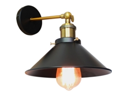 KOFIHETY Abajur De Metal Estilo Vintage, Luminária De Parede Interna Com Braço Giratório, Luminária De Parede Industrial Com Base E27 Para Vários Cômodos Sem L