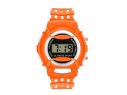 Relógio Eletrônico Infantil Impermeável 30m Pulseira de Qualidade 5 Cores Laranja