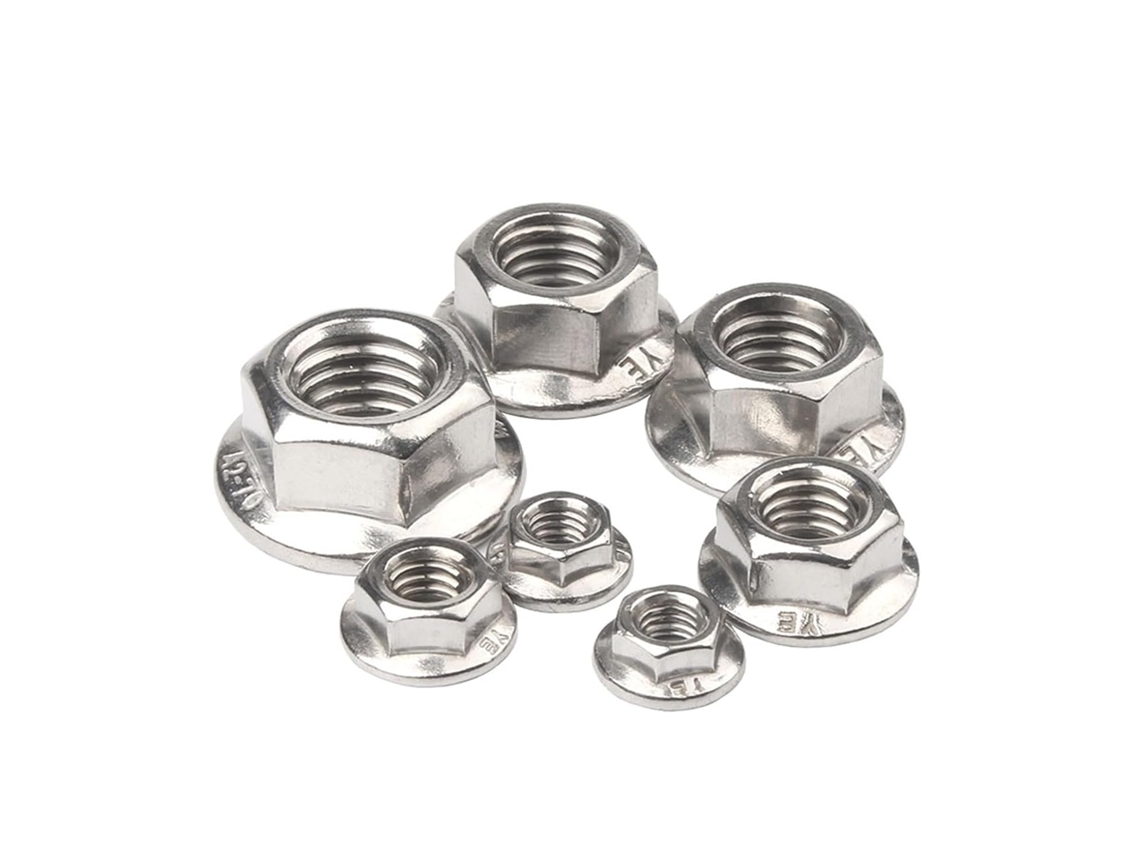 Porcas Sextavadas Flangeadas Autotravantes Zlwei M3 M4 M5 M6 M8 M10