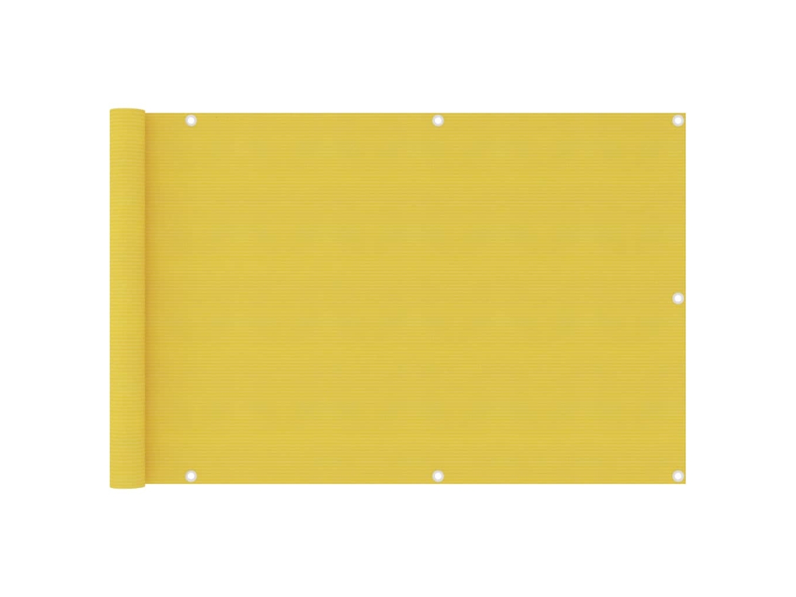 Vidaxl Tela De Varanda 90x400 Cm Pead Cor Amarelo