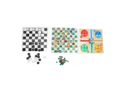 Jogo de Mesa 4 em 1, Plegável, Portátil, Damas Internacional e Ajedrez, para Crianças S/MARCA