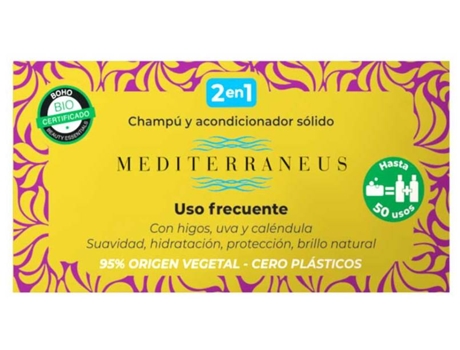 Champô e Acondicionador Sólido Uso Frequente 50 g MEDITERRANEUS