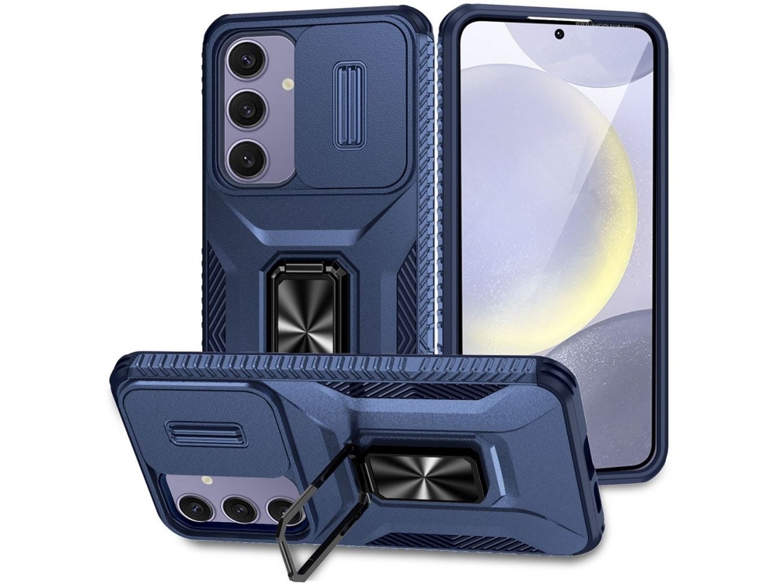 Capa Para Samsung Galaxy S24 Fe Com Suporte, Azul