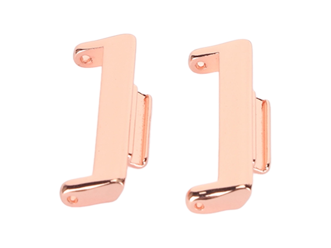 Conector Pulseira Relógio Metal Para Fit 2 20mm Ouro Rosa 2 Peças