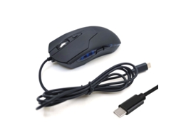 Rato Yizhood Tipo C Com Fio Usb C Gaming Rgb Light 2400 Dpi 6 Button Para Windows Pc Laptop Gamer Preto