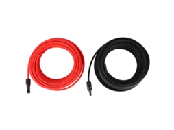 Cabo De Extensão Para Painel Solar 10awg (com Conectores Mc4, 100 Pés, Cabos Duplos Vermelho E Preto)