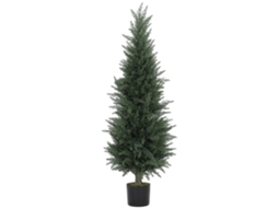 Cipreste Artificial 638 Folhas Plásticas Verde (resistente Uv, Vaso Incluído)