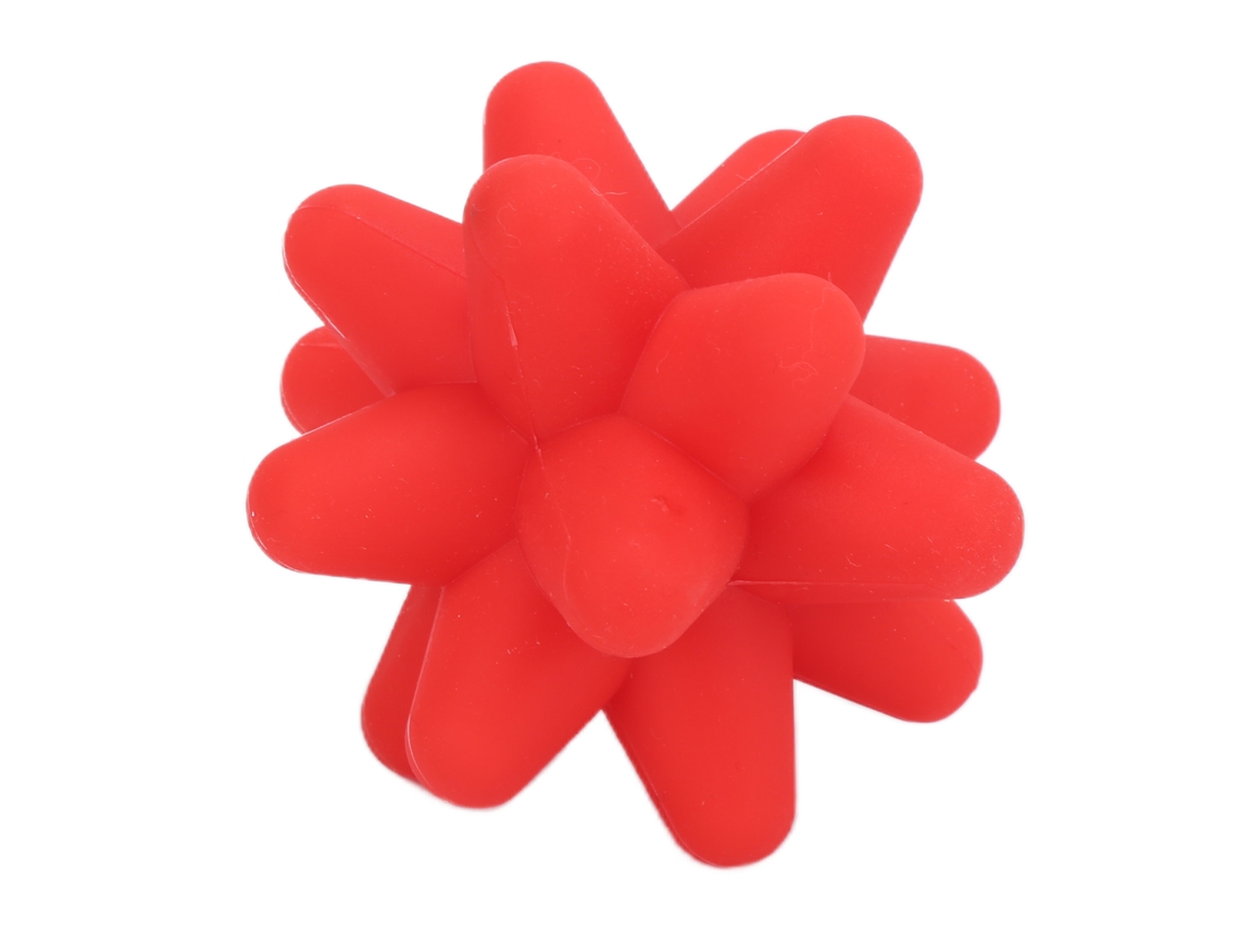 Bola Ouriço Massagem Vermelho Ioga Relaxamento Muscular Portátil