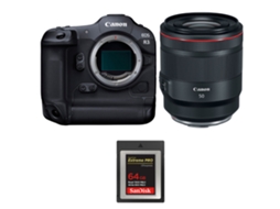Eos R3 + Rf 50mm F/1.2 L Usm + 1 Sandisk 64gb Extreme Pro Cfexpress Type B + Ebook “20 Dicas para Fotos Que Impressionam” CANON