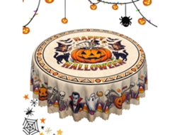 Toalha De Mesa Redonda E Retangular Macia E Lavável Para O Halloween