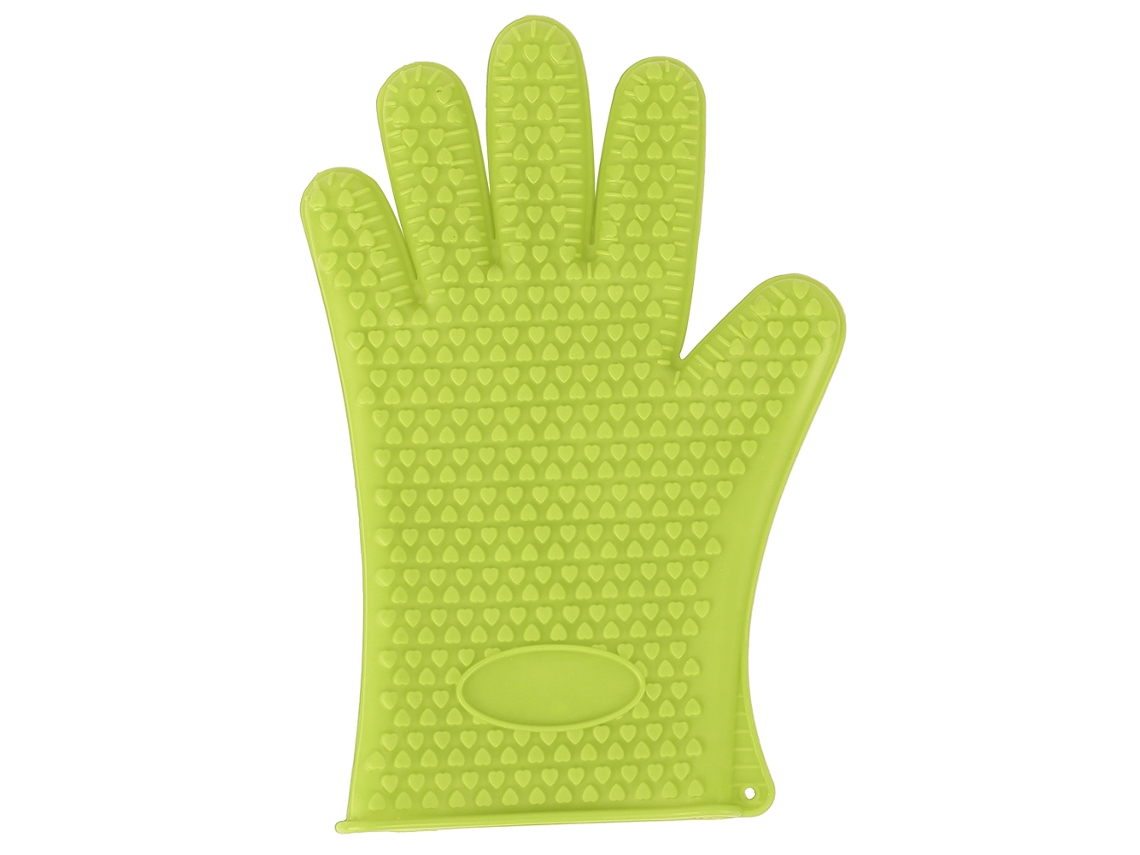 Luvas de Silicone Anti escorregamento Isolante para Forno e Micro ondas Cozinha Verde