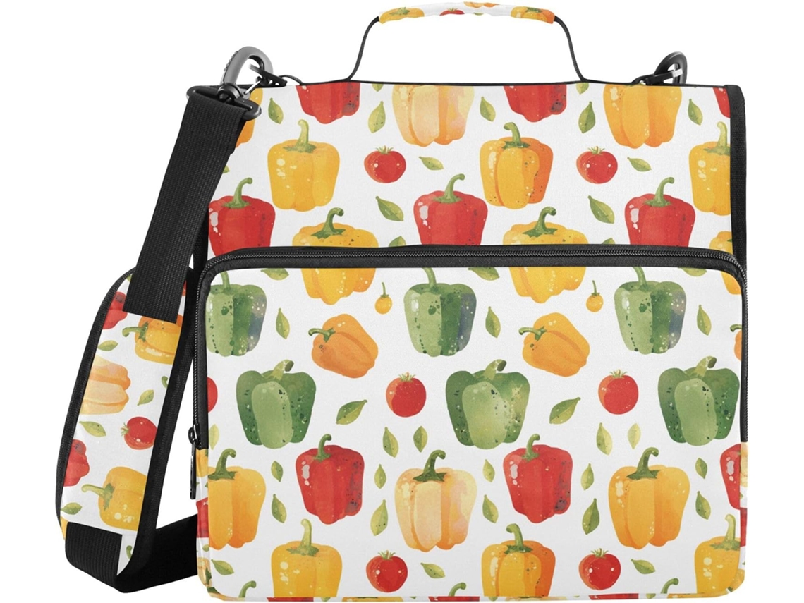 Pasta Organizadora Com Zíper 3,8cm 1,5 Polegadas E Alça Facilitam Transporte, 3 Porta Lápis, Pasta