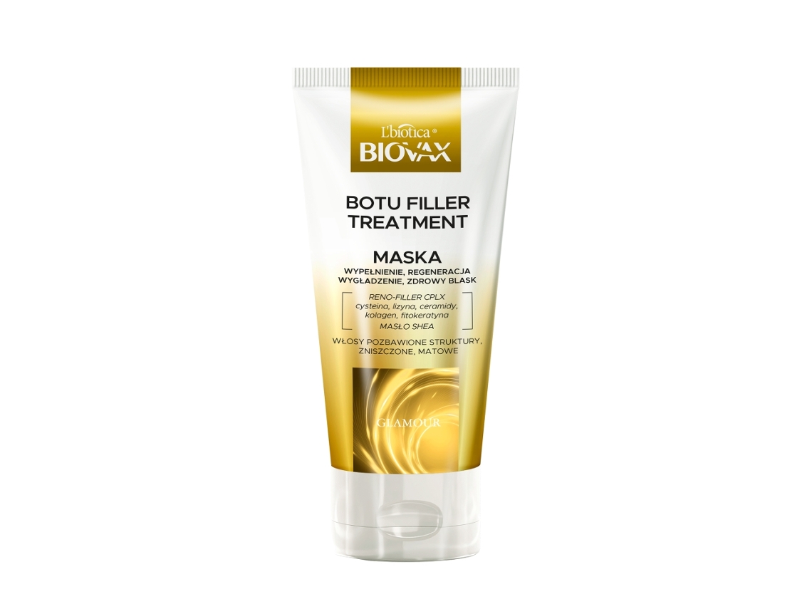 Máscara reparadora capilar Ultimate Glamour, fórmula suavizante e preenchedora, 150ml Biovax