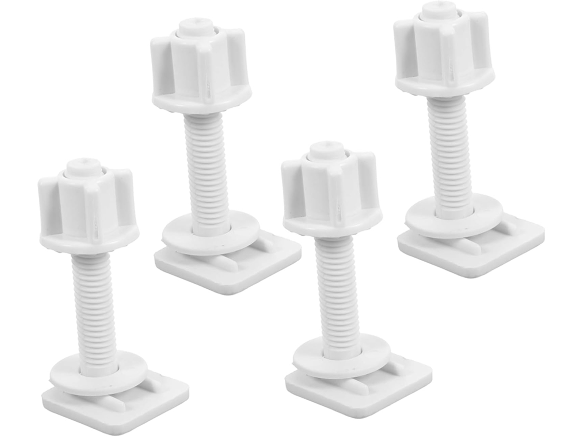 Parafusos De Fixação Para Assento Sanitário Em Abs Branco Sólido, Práticos E Duráveis.