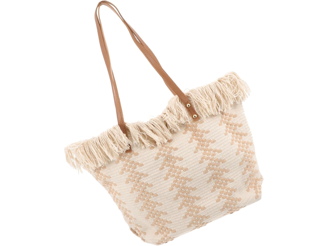 Bolsa Trançada Com Franjas, Bolsa Grande Para Mulheres, Bolsa De Ombro Versátil Para Compras E Praia.