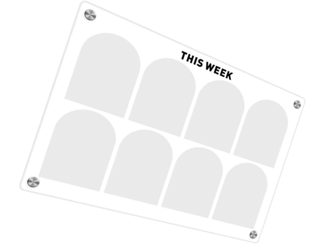 Tableau Blanc Para Refrigerador Magnético Em Acrílico , Effaçable À Sec, Fácil De Colar, Planejamento