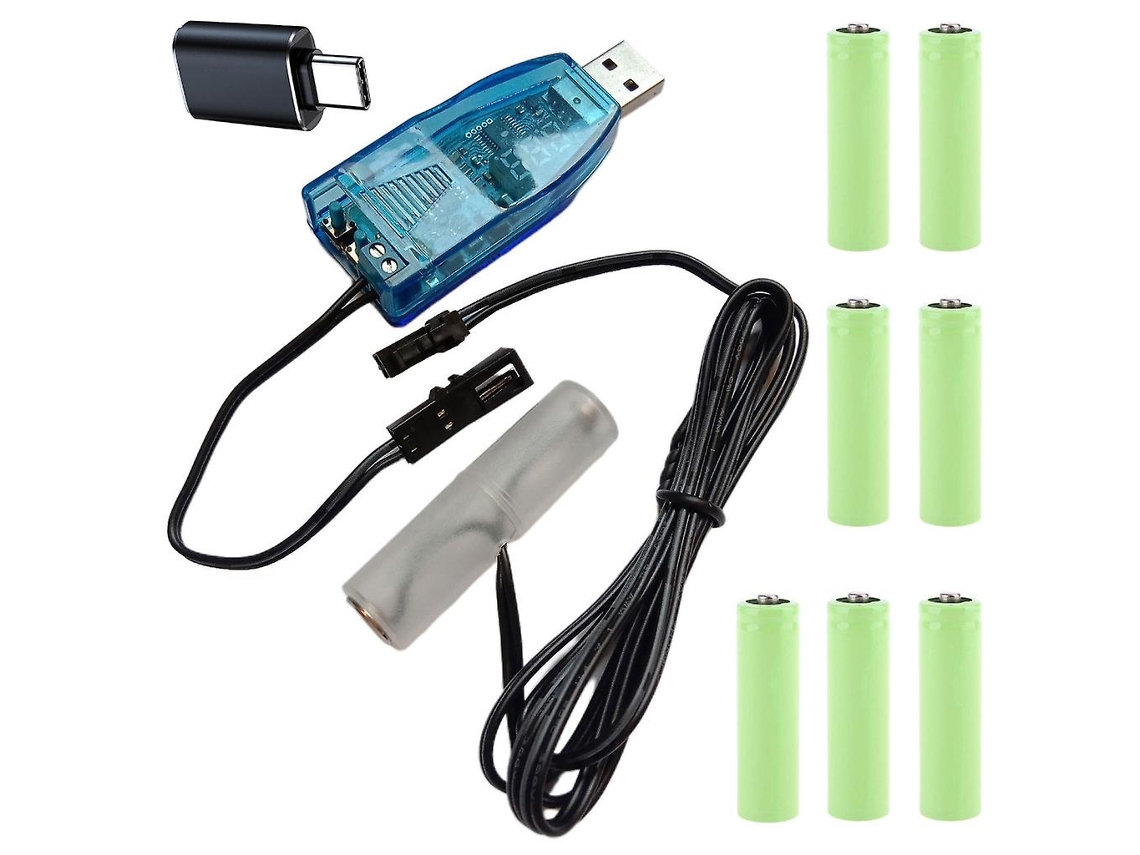 Usb C para 1V-24V Aa/Lr6 Ajustável Bateria Manequim para Relógios Brinquedo de Vela Sem Chama ALLINLESS