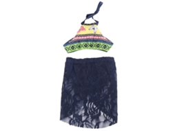 Primerox traje de Banho com Saia de Renda para Boneca de 18 Polegadas Roupa Elegante Presente Infantil