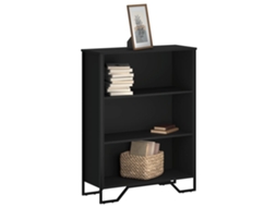 Vidaxl Estante 80x31x106 Cm Derivados De Madeira Preto