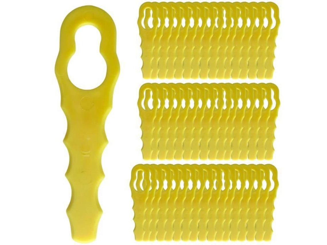 Conjunto De 50 Lâminas De Reposição, Corte Duplo, Compatível Com Ryobi Rac155 Rac157 Rac158, Para Manutenção Precisa De Aparador Ou Corta-relvas