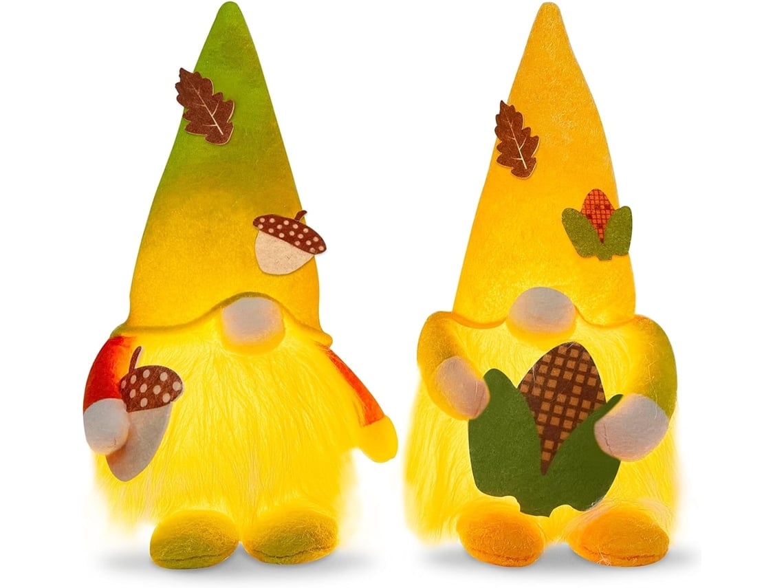 Conjunto De 2 Enfeites De Ação De Graças Chapéu Verde Chapéu Amarelo*