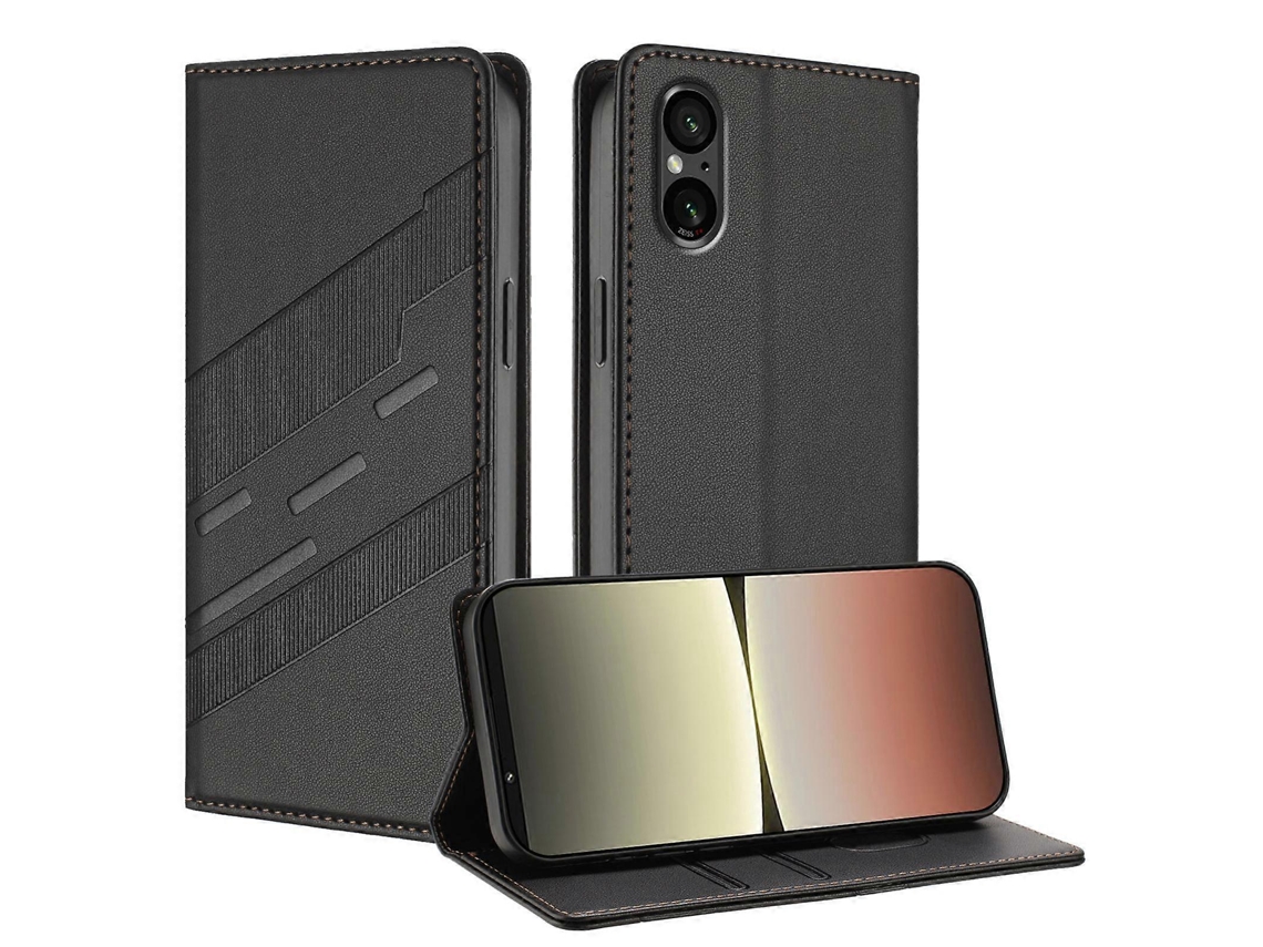 Capa De Celular Retrô De Couro Com Carteira Multifuncional Em Relevo