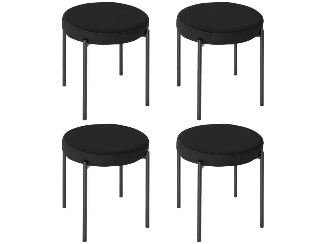 Cadeira de Jantar de Destaque, 41,5x41,5x46cm Pretas | S/MARCA