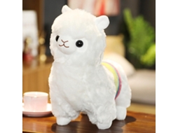 Alpaca Pelúcia Brinquedo 35 Cm, Lhama Branca Fofinha, Almofada