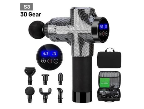 S3 Carbone Noir Eu Plug-pistola De Massagem Muscular Para Tecidos Profundos, Sem Escova, Para O Corpo, Os É