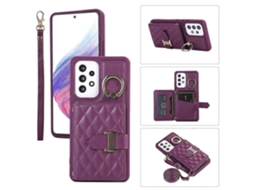 Capa Para Celular Com Suporte Horizontal Para Cartões E Argolas, Com Cordão Duplo, Compatível Com Samsung Galaxy S23+ 5g.