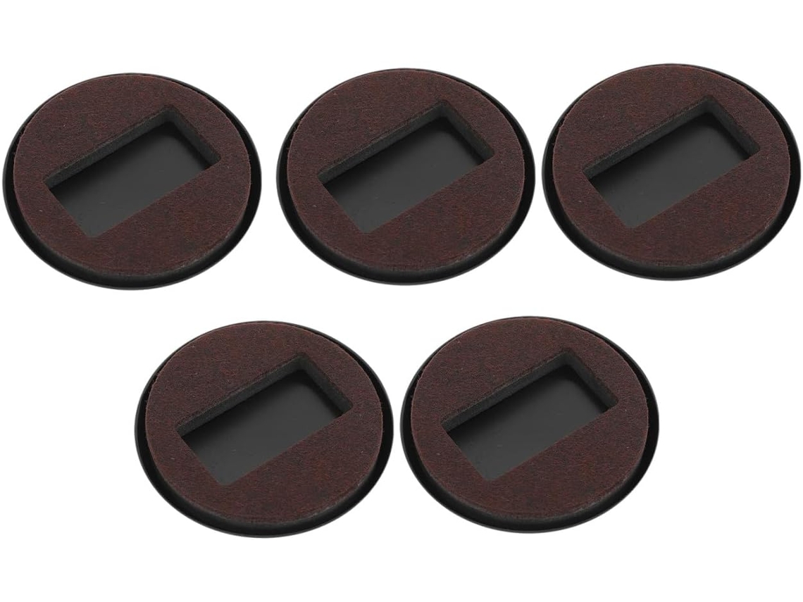 Homsfou Conjunto De 5-protetores Feltro Para Rodízios Móveis, Batentes Antiderrapantes Para Rodízios De Cama, Proteção