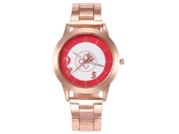 Relógio de Pulso Feminino Casual de Aço com Movimento de Quartzo e Mostrador Analógico (vermelho)