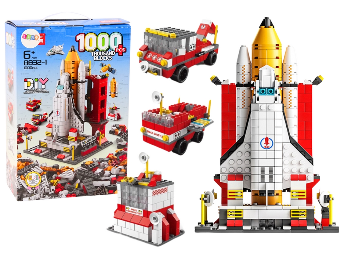 Tijolos De Construção Foguete Espacial 6 Em 1 Veículos Espaciais 1000 Peças. Marka Niezdefiniowana
