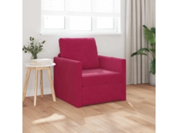 Vidaxl Sofá-cama Vinho Vermelho 74 X 77 X 81 Cm Veludo