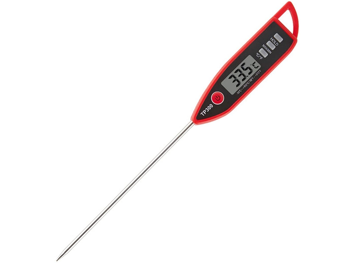 Termômetro Culinário para Carnes, Assar, Fritar e Cozinhar, Portátil Alimentos, Vermelho AQUAFORGE (vermelho)