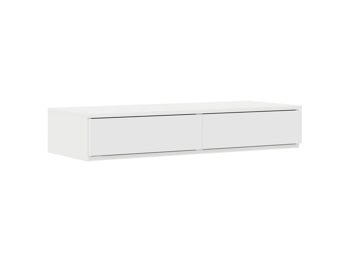 Mesa De Cabeceira Moderna Branca Vidaxl Branco Madeira (80x36.5x16.5cm)