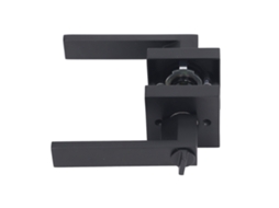 Puxador De Porta Interior Matte Black Com Fecho E Chave Da Laxiscreed, Resistente Em Zinco