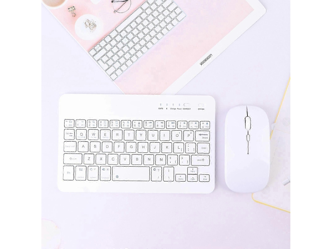 Conjunto de Teclado e Mouse Sem Fio Bluetooth para Celular, Tablet e Computador. TAISHENGDA