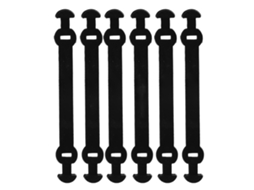 6 Pcs Amortecedores de Vibração para Raquete de Tênis com Fivela Longa em Silicone Preto | S/MARCA