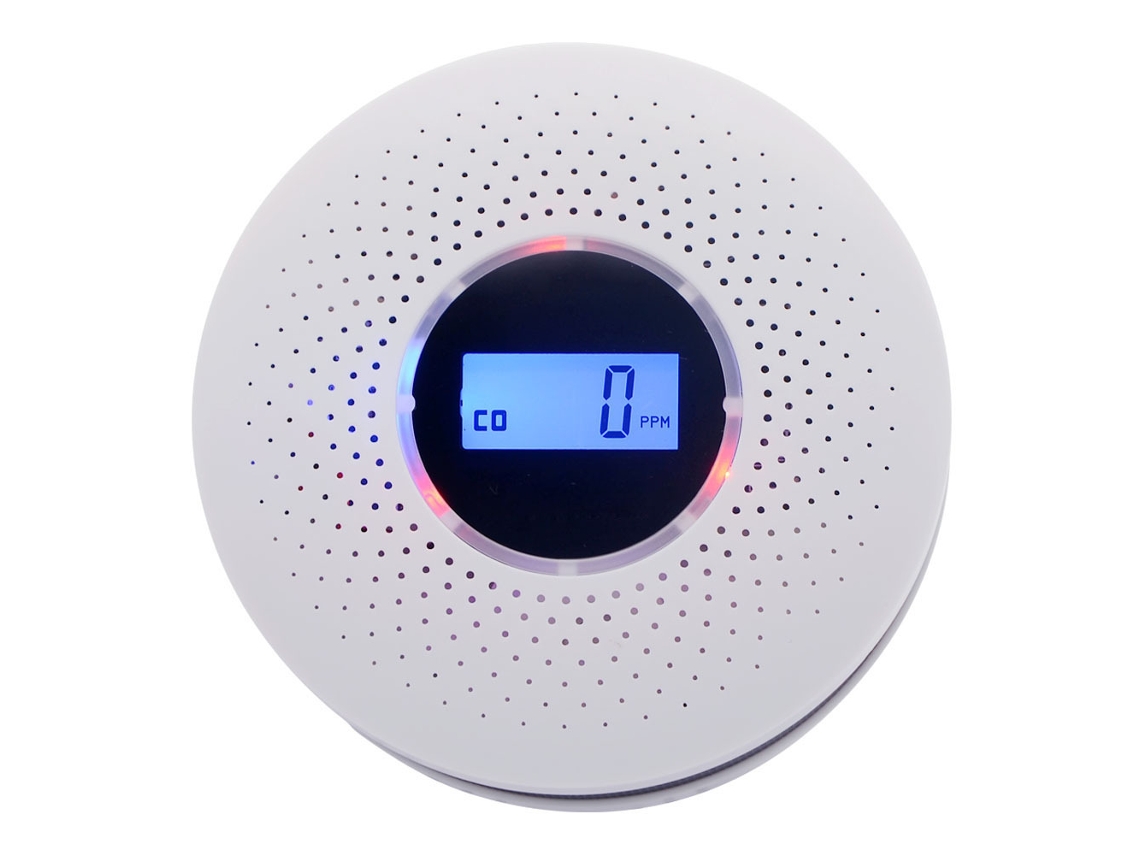 Detector Fumaça Monóxido Carbono Alarme Gás Co Segurança Residencial