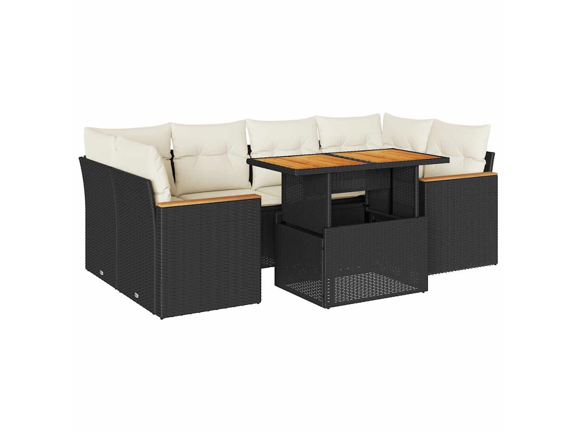 Garden Sofa Set, Garden Sofa Sets Vidaxl Preto Rattan / Vime (n/a)